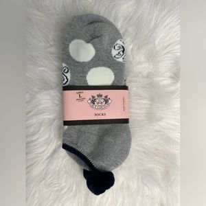 HTF Rare NWTs Vintage OG Juicy Couture Gray Low Cut Socks